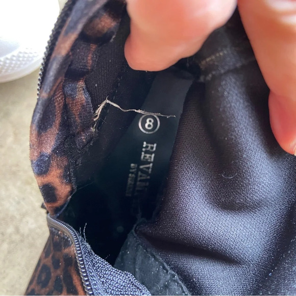 Revamped by Sirens thigh high leopard heel boots Sz 8 - Picture 11 of 12